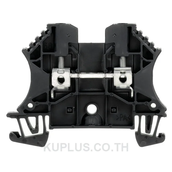 เทอร์มินัลบล็อกแบบฟีดทรู WDU 2.5 SW ต่อแบบสกรู สีดำ 2.5 mm² 24A 800V 2 ช่องต่อ