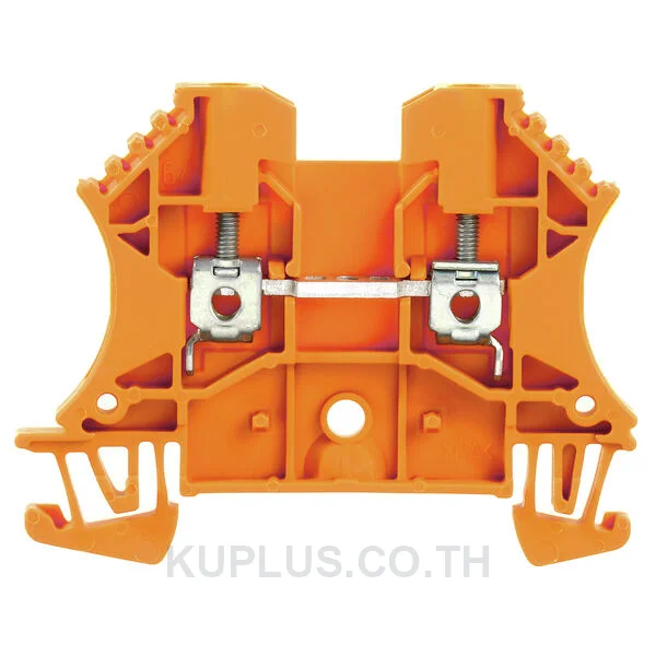 Feed-through terminal block, Screw connection, orange, 2.5 mm², 24 A, 800 V, Number of connections: 2