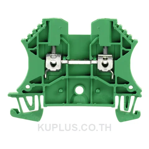 เทอร์มินัลบล็อกแบบฟีดทรู WDU 2.5 GN ต่อแบบสกรู สีเขียว 2.5 mm² 24A 800V 2 ช่องต่อ