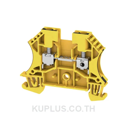 เทอร์มินัลบล็อกแบบฟีดทรู WDU 4 GE/SW ต่อแบบสกรู สีดำ/เหลือง 4 mm² 32A 800V 2 ช่องต่อ