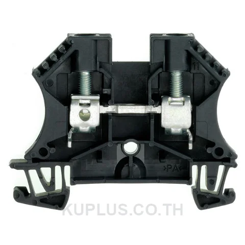 เทอร์มินัลบล็อกแบบฟีดทรู WDU 6 SW ต่อแบบสกรู สีดำ 6 mm² 41A 800V 2 ช่องต่อ