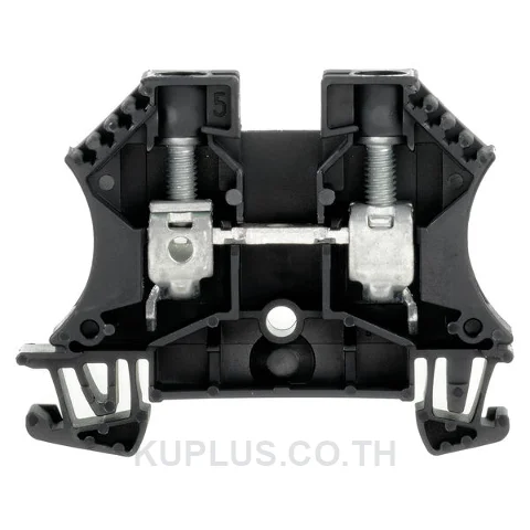 เทอร์มินัลบล็อกแบบฟีดทรู WDU 10 SW ต่อแบบสกรู สีดำ 10 mm² 57A 1000V 2 ช่องต่อ
