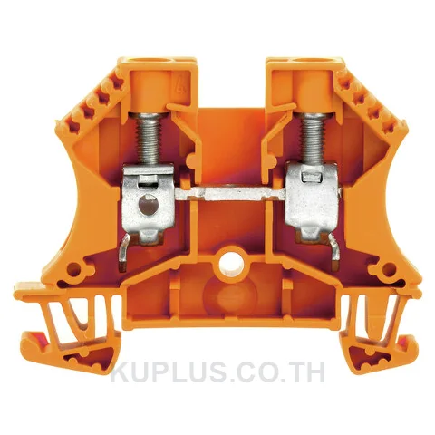 เทอร์มินัลบล็อกแบบฟีดทรู WDU 10 OR ต่อแบบสกรู สีส้ม 10 mm² 57A 1000V 2 ช่องต่อ