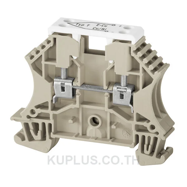 Thermocouple terminal, Screw connection, dark beige, 2.5 mm², 55 V, Number of connections: 2, Number of levels: 1, TS 35, V-0, Wemid