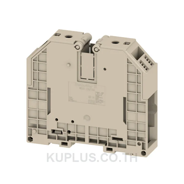 Feed-through terminal block, Screw connection, dark beige, 120 mm², 269 A, 1000 V, Number of connections: 2