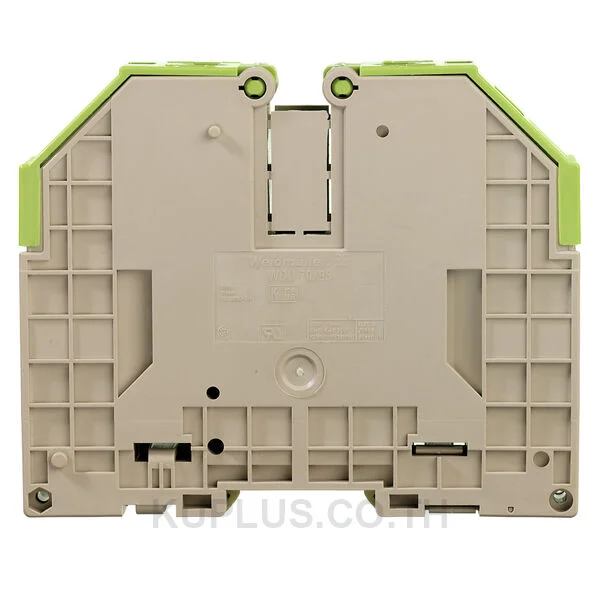 Feed-through terminal block, Screw connection, Light green, 95 mm², 232 A, 1000 V, Number of connections: 2