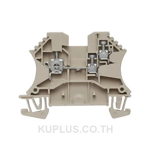 เทอร์มินัลบล็อกแบบฟีดทรู WDU 2.5/1.5/ZR ต่อแบบสกรู สีเบจเข้ม 2.5 mm² 24A 800V 1 ช่องต่อ