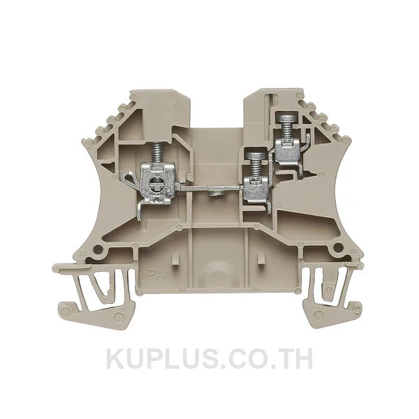 เทอร์มินัลบล็อกแบบฟีดทรู WDU 2.5/1.5/ZR ต่อแบบสกรู สีเบจเข้ม 2.5 mm² 24A 800V 1 ช่องต่อ