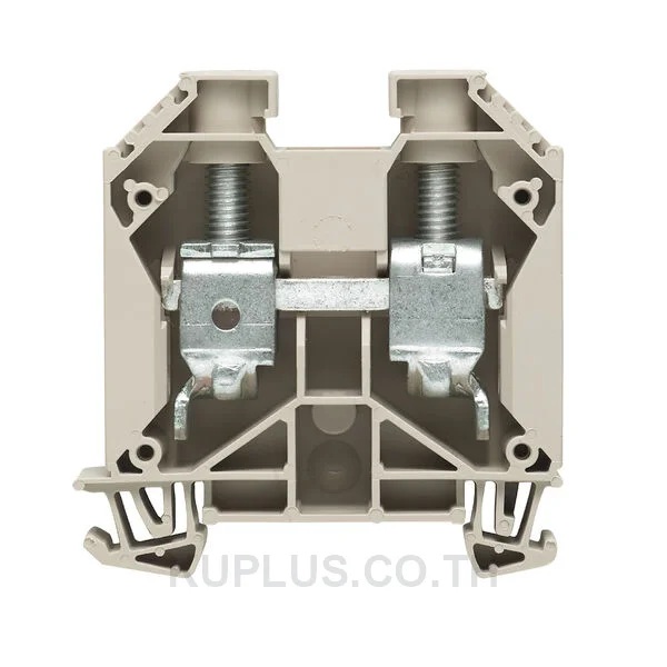 Feed-through terminal block, Screw connection, dark beige, 35 mm², 125 A, 1000 V, Number of connections: 2