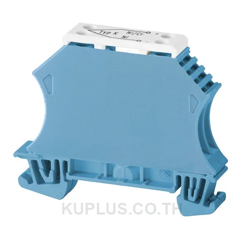 เทอร์มินัลเทอร์โมคัปเปิล WDU 2.5/AP/TC BL TYP K ต่อแบบสกรู สีน้ำเงิน 2.5 mm² 55V 2 ช่องต่อ 1 ชั้น ติดตั้งราง TS 35 วัสดุ Wemid กันไฟ V-0