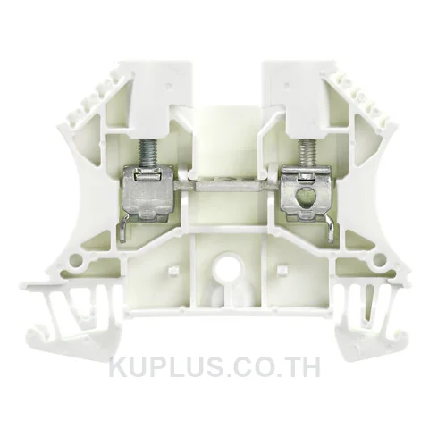เทอร์มินัลบล็อกแบบฟีดทรู WDU 4 WS ต่อแบบสกรู สีขาว 4 mm² 32A 800V 2 ช่องต่อ