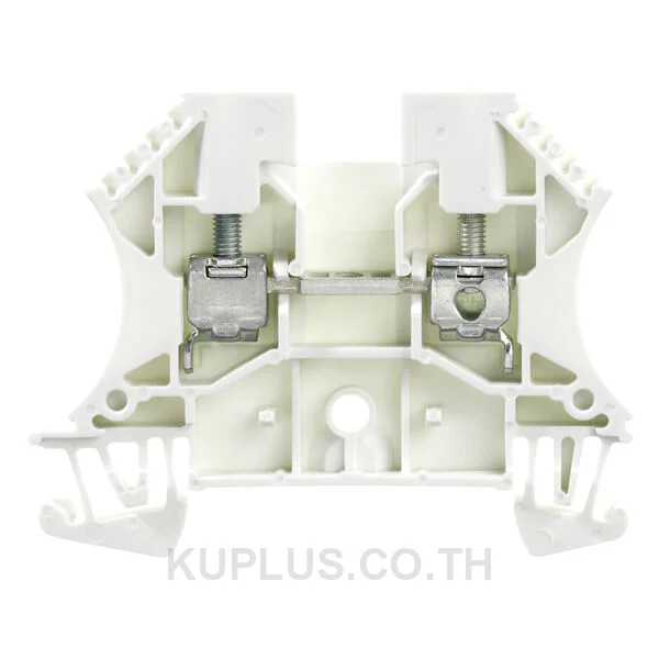 เทอร์มินัลบล็อกแบบฟีดทรู WDU 4 WS ต่อแบบสกรู สีขาว 4 mm² 32A 800V 2 ช่องต่อ