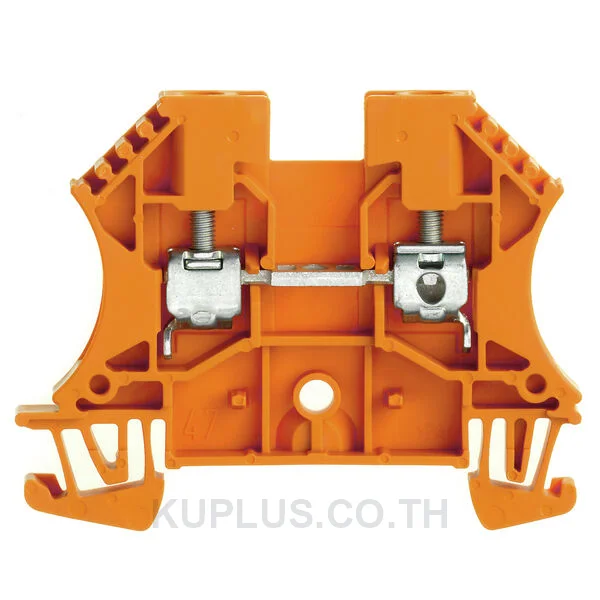 เทอร์มินัลบล็อกแบบฟีดทรู WDU 4 OR ต่อแบบสกรู สีส้ม 4 mm² 32A 800V 2 ช่องต่อ