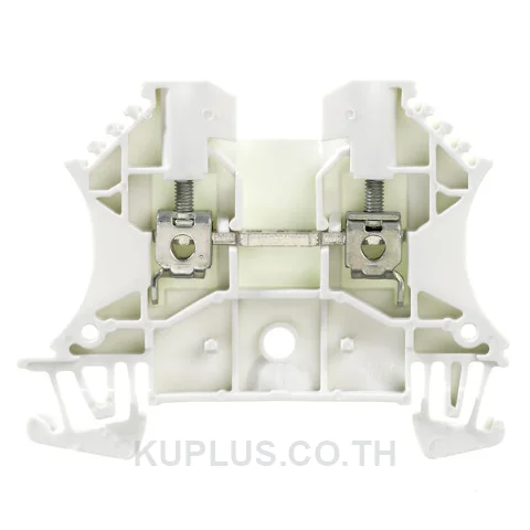 เทอร์มินัลบล็อกแบบฟีดทรู WDU 2.5 WS ต่อแบบสกรู สีขาว 2.5 mm² 24A 800V 2 ช่องต่อ