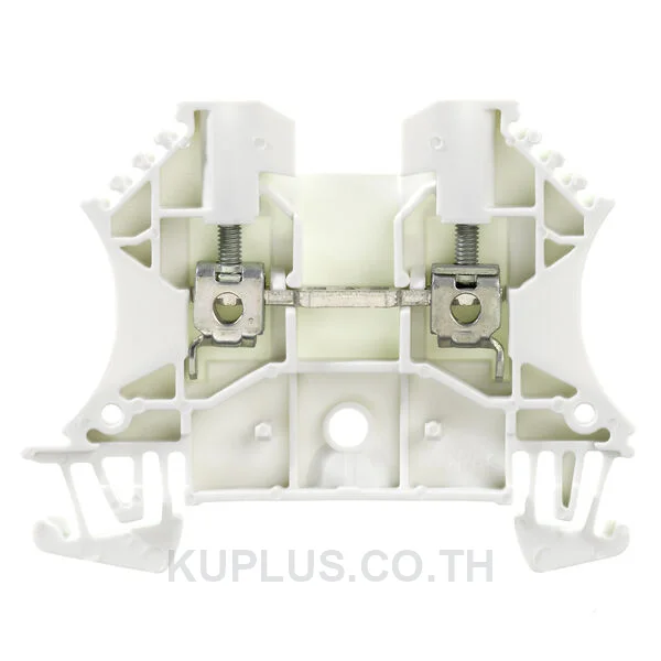 เทอร์มินัลบล็อกแบบฟีดทรู WDU 2.5 WS ต่อแบบสกรู สีขาว 2.5 mm² 24A 800V 2 ช่องต่อ