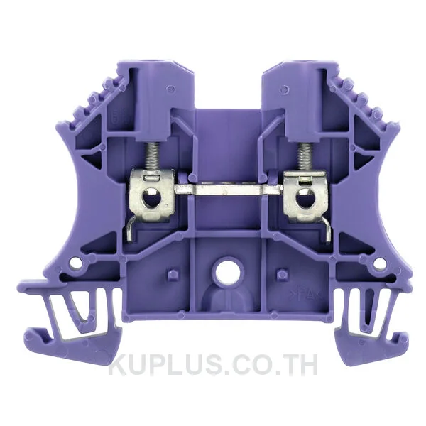 เทอร์มินัลบล็อกแบบฟีดทรู WDU 2.5 PA/VI ต่อแบบสกรู สีม่วง 2.5 mm² 24A 800V 2 ช่องต่อ
