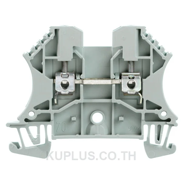 เทอร์มินัลบล็อกแบบฟีดทรู WDU 2.5 GR ต่อแบบสกรู สีเทา 2.5 mm² 24A 800V 2 ช่องต่อ