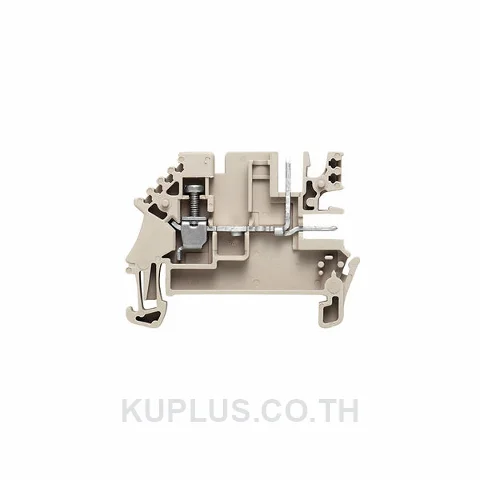 เทอร์มินัลบล็อกแบบฟีดทรู WDU 2.5/BLZ/7.62 ต่อแบบสกรู สีเบจเข้ม 2.5 mm² 21.5A 400V 1 ช่องต่อ