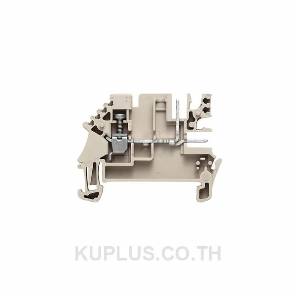 เทอร์มินัลบล็อกแบบฟีดทรู WDU 2.5/BLZ/7.62 ต่อแบบสกรู สีเบจเข้ม 2.5 mm² 21.5A 400V 1 ช่องต่อ