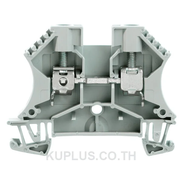เทอร์มินัลบล็อกแบบฟีดทรู WDU 6 GR ต่อแบบสกรู สีเทา 6 mm² 41A 800V 2 ช่องต่อ