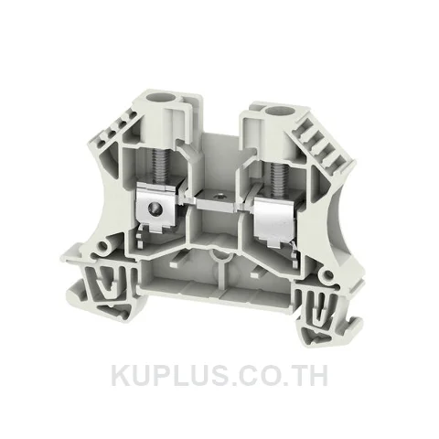 เทอร์มินัลบล็อกแบบฟีดทรู WDU 6 WS ต่อแบบสกรู สีขาว 6 mm² 41A 800V 2 ช่องต่อ