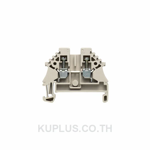 เทอร์มินัลบล็อกแบบฟีดทรู WDU 2.5N ZQV ต่อแบบสกรู สีเบจเข้ม 2.5 mm² 24A 500V 2 ช่องต่อ