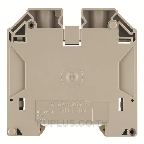 เทอร์มินัลบล็อกแบบฟีดทรู WDU 50N IR ต่อแบบสกรู สีเบจเข้ม 50 mm² 150A 1000V 2 ช่องต่อ