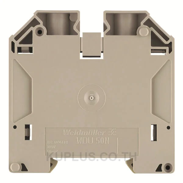 เทอร์มินัลบล็อกแบบฟีดทรู WDU 50N IR ต่อแบบสกรู สีเบจเข้ม 50 mm² 150A 1000V 2 ช่องต่อ