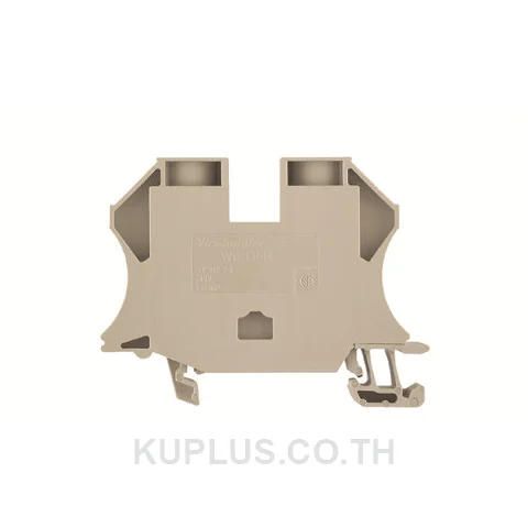 เทอร์มินัลบล็อกแบบฟีดทรู WDU 35N IR ต่อแบบสกรู สีเบจเข้ม 35 mm² 125A 500V 2 ช่องต่อ