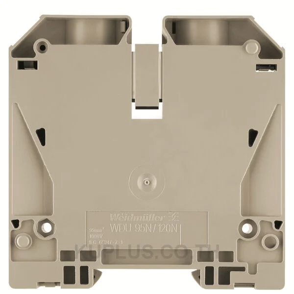 เทอร์มินัลบล็อกแบบฟีดทรู WDU 95N/120N IR ต่อแบบสกรู สีเบจเข้ม 120 mm² 269A 1000V 2 ช่องต่อ