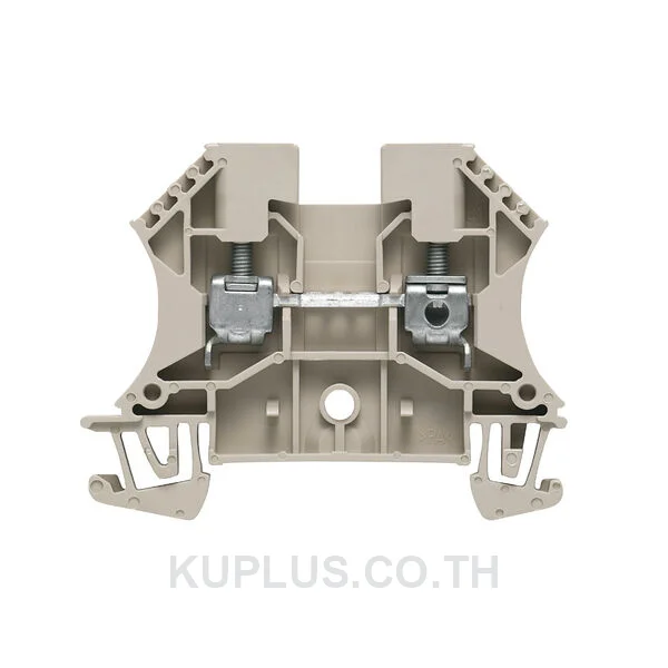 เทอร์มินัลบล็อกแบบฟีดทรู WDU 4 HV ต่อแบบสกรู สีเบจเข้ม 4 mm² 32A 1000V 2 ช่องต่อ