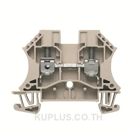 เทอร์มินัลบล็อกแบบฟีดทรู WDU 6 HV ต่อแบบสกรู สีเบจเข้ม 6 mm² 41A 1000V 2 ช่องต่อ