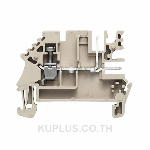 เทอร์มินัลบล็อกแบบฟีดทรู WDU 1.5/BLZ 5.08 ต่อแบบสกรู สีเบจเข้ม 1.5 mm² 16A 250V 3 ช่องต่อ