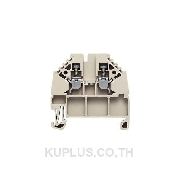 Feed-through terminal block, Screw connection, dark beige, 2.5 mm², 24 A, 800 V, Number of connections: 2