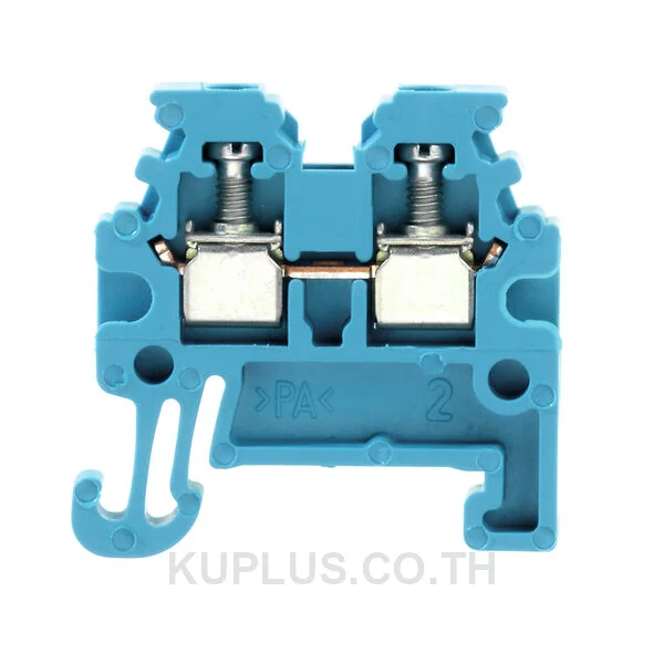 เทอร์มินัลบล็อกแบบฟีดทรู WDU 1.5/R3.5 BL ต่อแบบสกรู สีน้ำเงิน 1.5 mm² 17.5A 400V 2 ช่องต่อ