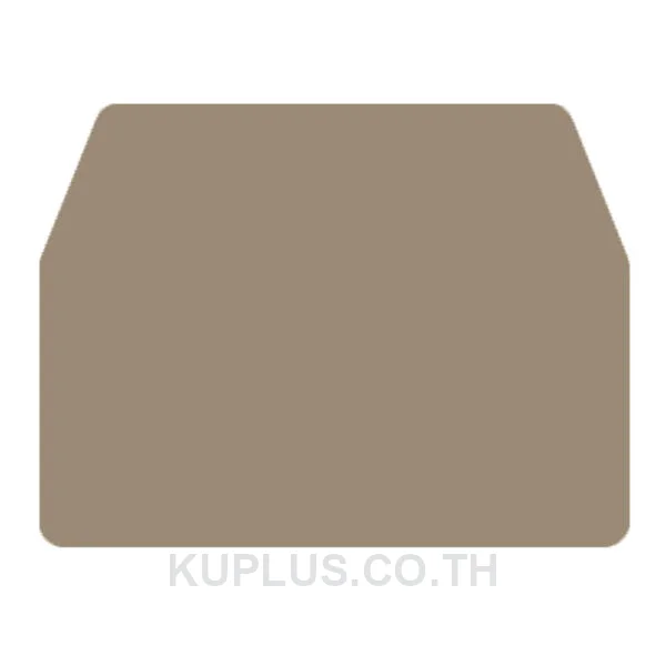 แผ่นปิดท้ายเทอร์มินัล WAP WDU1.5/R3.5 สีเบจเข้ม สูง 25.1 mm กว้าง 1.5 mm วัสดุ Wemid กันไฟ V-0 ไม่ใช่แบบสแนปออน