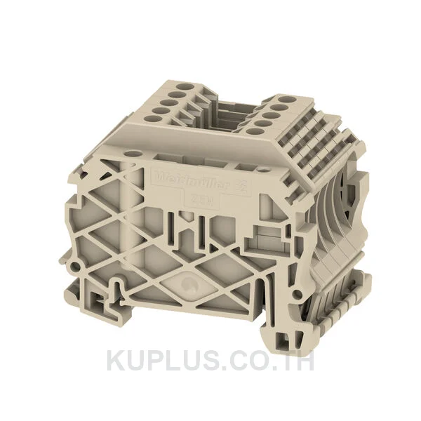 เทอร์มินัลบล็อกแบบฟีดทรู WDU 2.5 PACK ต่อแบบสกรู สีเบจเข้ม 2.5 mm² 24A 800V 2 ช่องต่อ