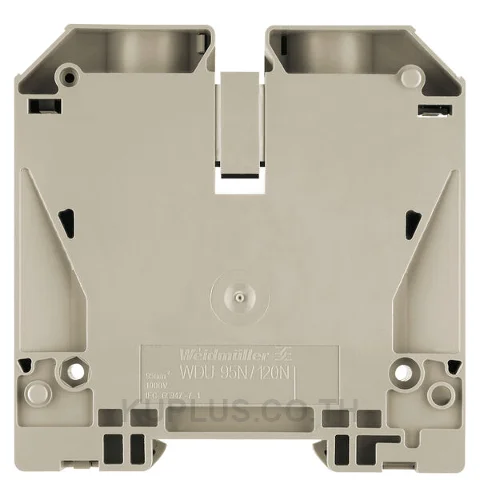 เทอร์มินัลบล็อกแบบฟีดทรู WDU 95N/120N ต่อแบบสกรู สีเบจเข้ม 120 mm² 269A 1000V 2 ช่องต่อ