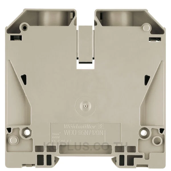 Feed-through terminal block, Screw connection, dark beige, 120 mm², 269 A, 1000 V, Number of connections: 2