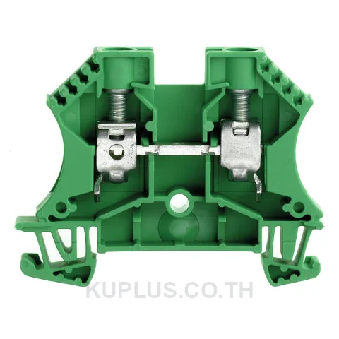 เทอร์มินัลบล็อกแบบฟีดทรู WDU 10 GN ต่อแบบสกรู สีเขียว 10 mm² 57A 1000V 2 ช่องต่อ