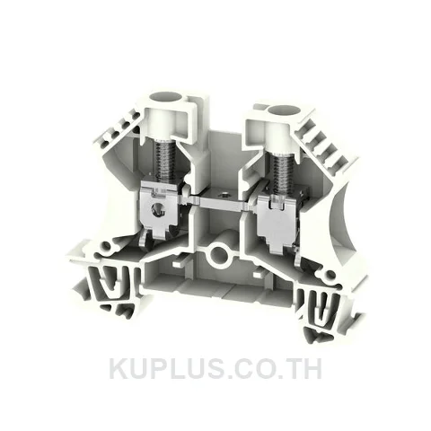 เทอร์มินัลบล็อกแบบฟีดทรู WDU 10 WS ต่อแบบสกรู สีขาว 10 mm² 57A 1000V 2 ช่องต่อ