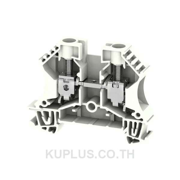 เทอร์มินัลบล็อกแบบฟีดทรู WDU 10 WS ต่อแบบสกรู สีขาว 10 mm² 57A 1000V 2 ช่องต่อ
