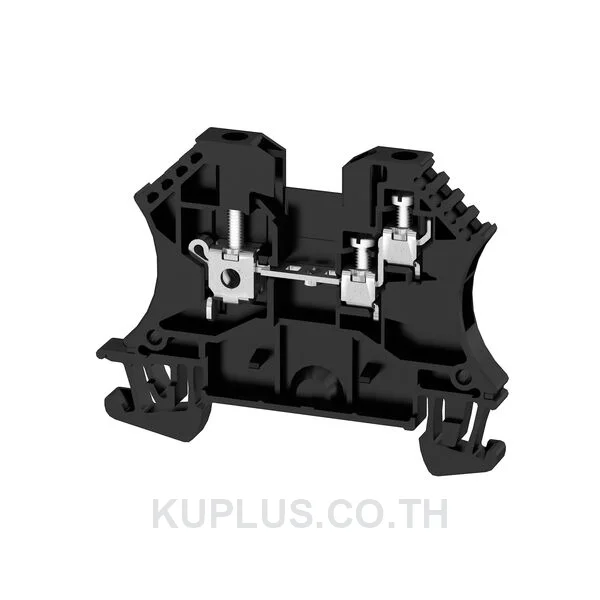 Feed-through terminal block, Screw connection, black, 2.5 mm², 24 A, 800 V, Number of connections: 1