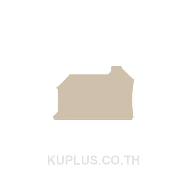 End plate for terminals, dark beige, Height: 61.94 mm, Width: 1.5 mm, V-0, Wemid, Snap-on: Yes