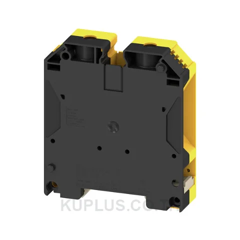 เทอร์มินัลบล็อกแบบฟีดทรู WDU 70N/35 GE/SW ต่อแบบสกรู สีดำ/เหลือง 70 mm² 192A 1000V 2 ช่องต่อ