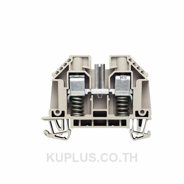 Feed-through terminal block, Screw connection, dark beige, 10 mm², 57 A, 500 V, Number of connections: 2