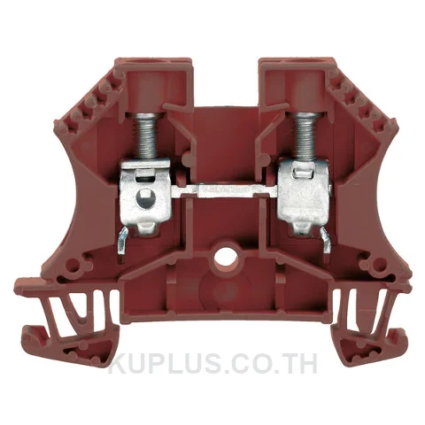 เทอร์มินัลบล็อกแบบฟีดทรู WDU 10 BR ต่อแบบสกรู/บัดกรี สีน้ำตาล 10 mm² 57A 1000V 2 ช่องต่อ