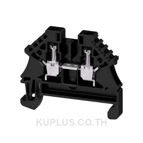 เทอร์มินัลบล็อกแบบฟีดทรู WDU 2.5N ZQV SW ต่อแบบสกรู สีดำ 2.5 mm² 24A 500V 2 ช่องต่อ