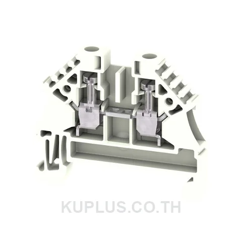 เทอร์มินัลบล็อกแบบฟีดทรู WDU 2.5N ZQV WS ต่อแบบสกรู สีขาว 2.5 mm² 24A 500V 2 ช่องต่อ