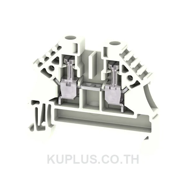 Feed-through terminal block, Screw connection, white, 2.5 mm², 24 A, 500 V, Number of connections: 2